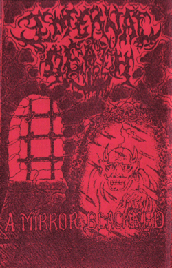 A mirror blackened