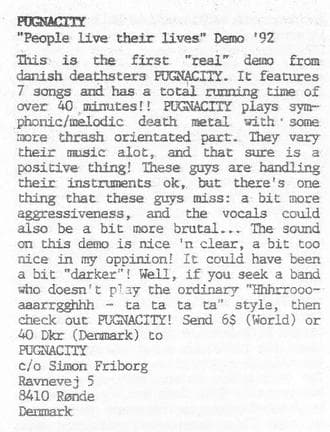 Exploring Melodic Depths: PUGNACITY's Demo '92