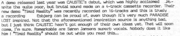 Timid Reality: CAUSTIC's Evolving Sound