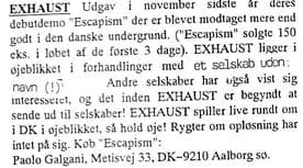EXHAUST's Breakthrough and Rising Popularity in the Danish Underground Scene
