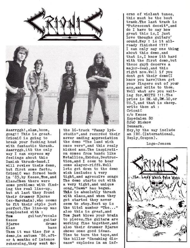 Crionic: Thrashing Through Denmark's Metal Legacy