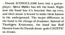 Lineup Changes and New Energy in Danish ICONOCLASM