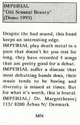 IMPERIAL's Debut: Raw and Relentless Death Metal