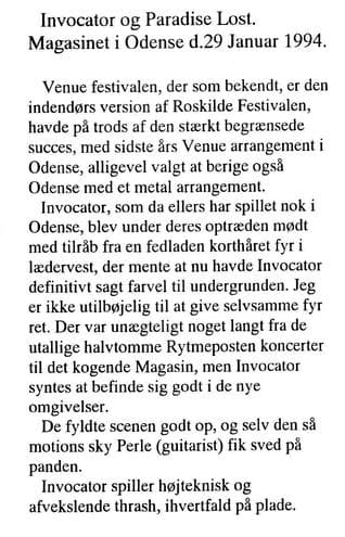 Invocator and Paradise Lost Live in Odense: A Metal Night to Remember